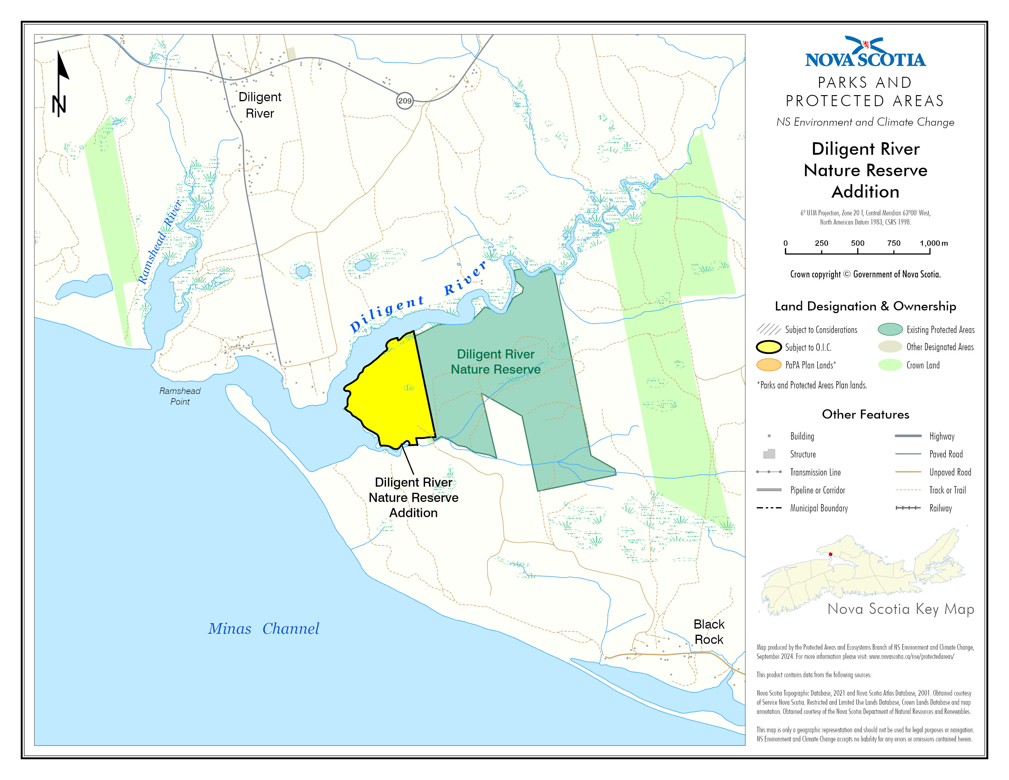 Graphic showing map of addition to Diligent River Nature Reserve